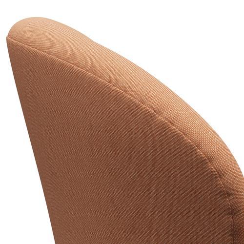 [product_category]-Fritz Hansen Swan Lounge Chair, Black Lacquered/Rime Delicate Orange/White-Fritz Hansen-3320-RIM521-BLLA-FRI-5