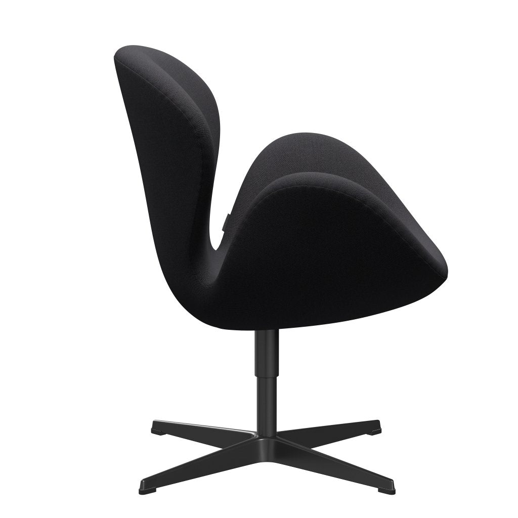 [product_category]-Fritz Hansen Swan Lounge Chair, Black Lacquered/Rims Brown/Dark Blue-Fritz Hansen-3320-RIM691-BLLA-FRI-3