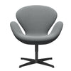  Swan™ Lounge Chair Black Lacquered/Steelcut Trio Grey