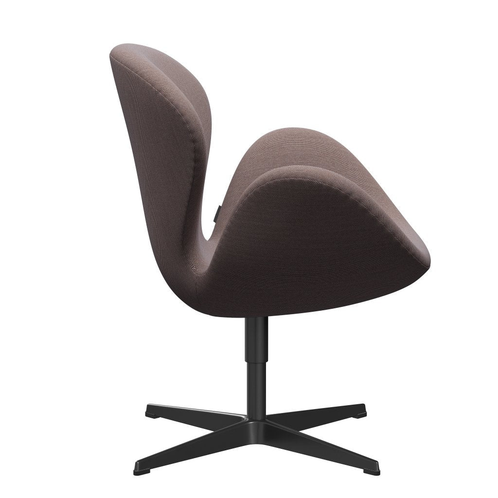 [product_category]-Fritz Hansen Swan Lounge Chair, Black Lacquered/Steelcut Trio Orange/Light Grey/Black-Fritz Hansen-3320-STR416-BLLA-FRI-3