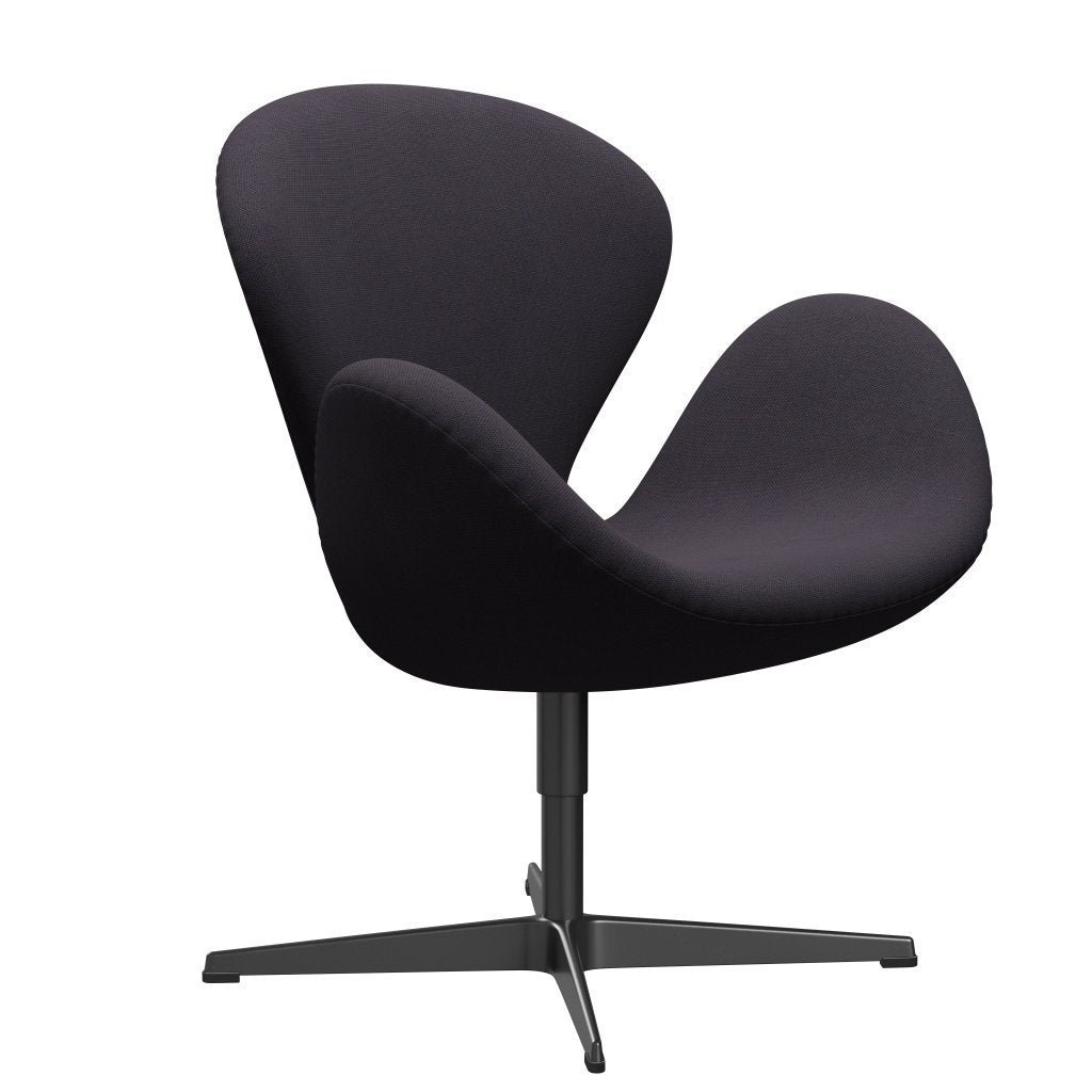 [product_category]-Fritz Hansen Swan Lounge Chair, Black Lacquered/Steelcut Trio Warm Dark Blue-Fritz Hansen-3320-STR776-BLLA-FRI-2