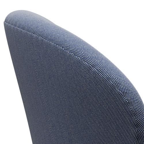 [product_category]-Fritz Hansen Swan Lounge Chair, Black Lacquered/Steelcut Trio White/Blue-Fritz Hansen-3320-STR716-BLLA-FRI-5