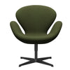  Swan™ Lounge Chair Black Lacquered/Tonus Military Green