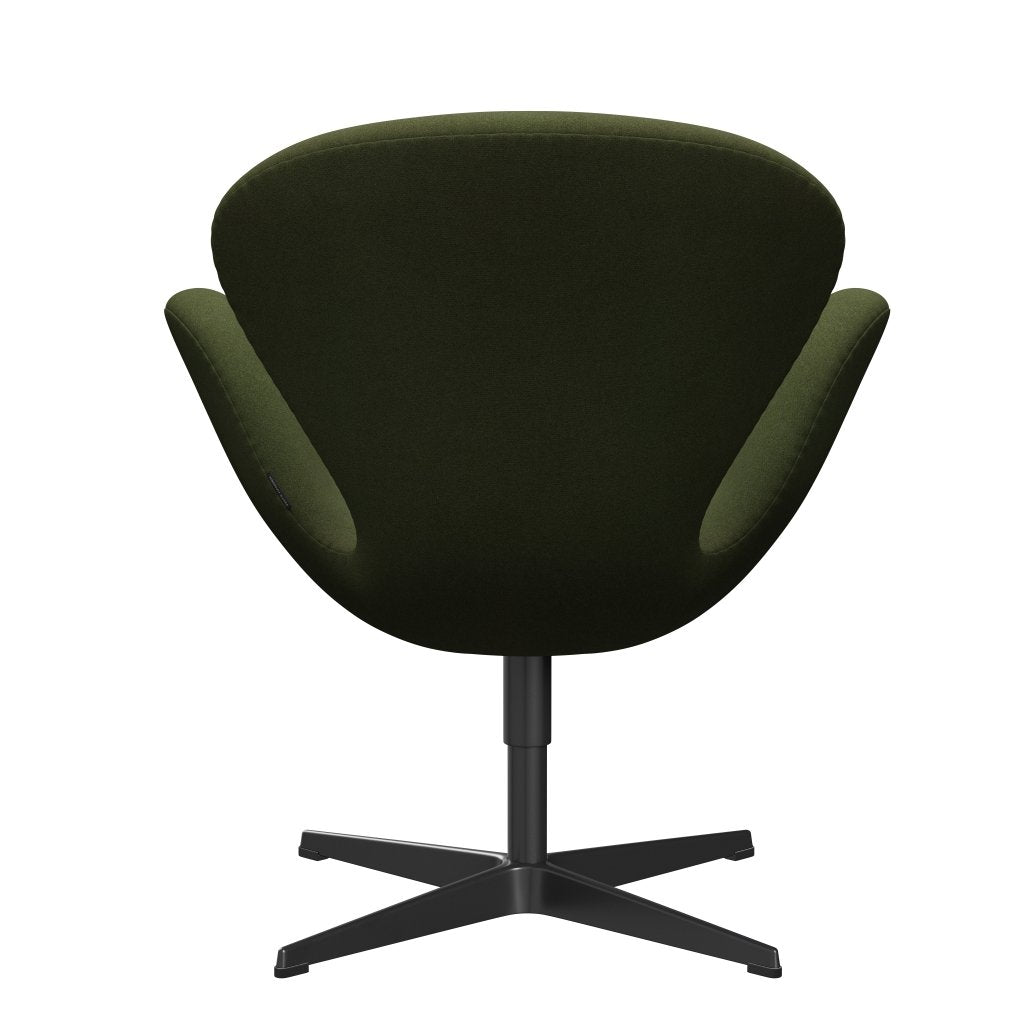 [product_category]-Fritz Hansen Swan Lounge Chair, Black Lacquered/Tonus Military Green-Fritz Hansen-3320-TON131-BLLA-FRI-4
