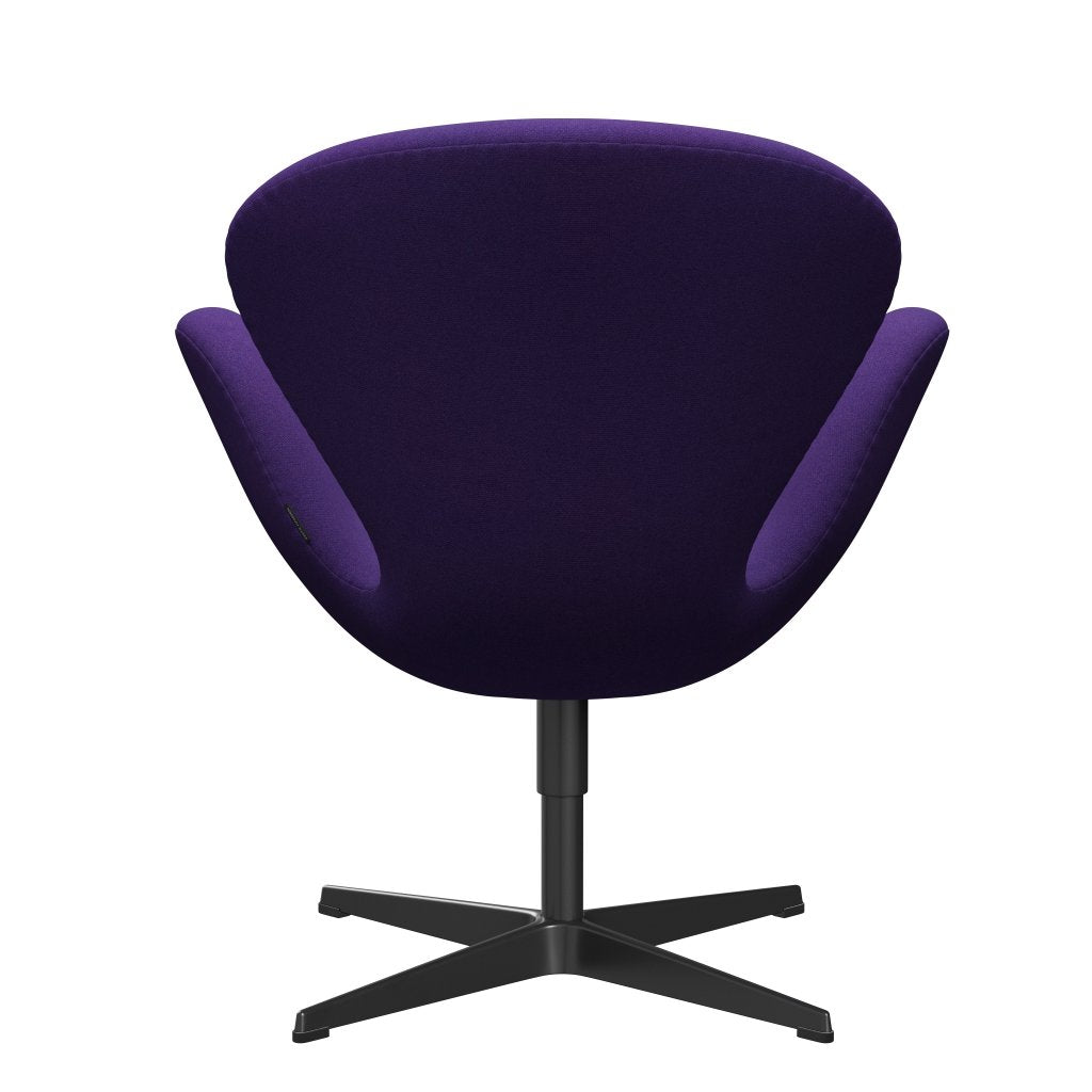 [product_category]-Fritz Hansen Swan Lounge Chair, Black Lacquered/Tonus Violet-Fritz Hansen-3320-TON634-BLLA-FRI-4