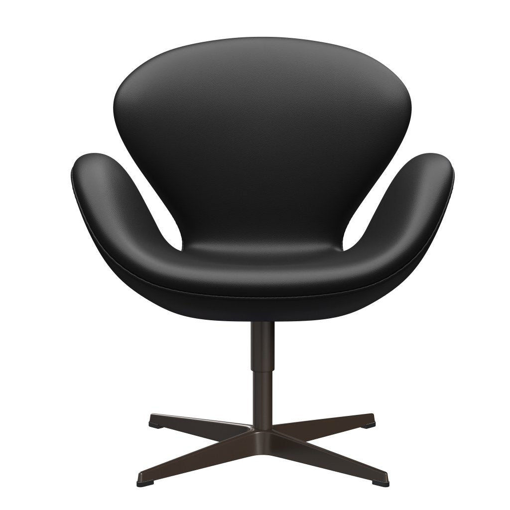 [product_category]-Fritz Hansen Swan Lounge Chair, Brown Bronze/Aura Black-Fritz Hansen-3320-CLBLA-BBBASE-FRI-1