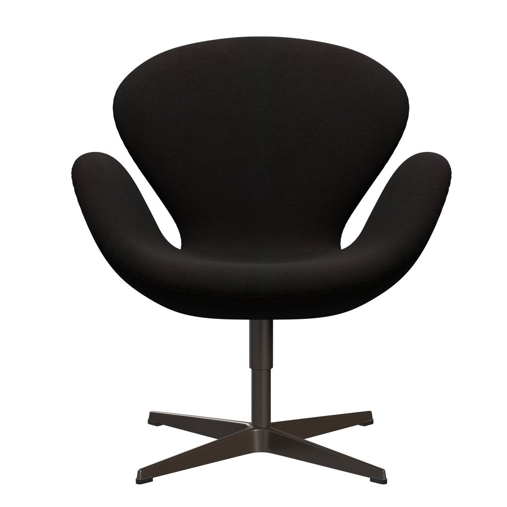 [product_category]-Fritz Hansen Swan Lounge Chair, Brown Bronze/Divina Dark Brown (384)-Fritz Hansen-3320-DIV384-BBBASE-FRI-1