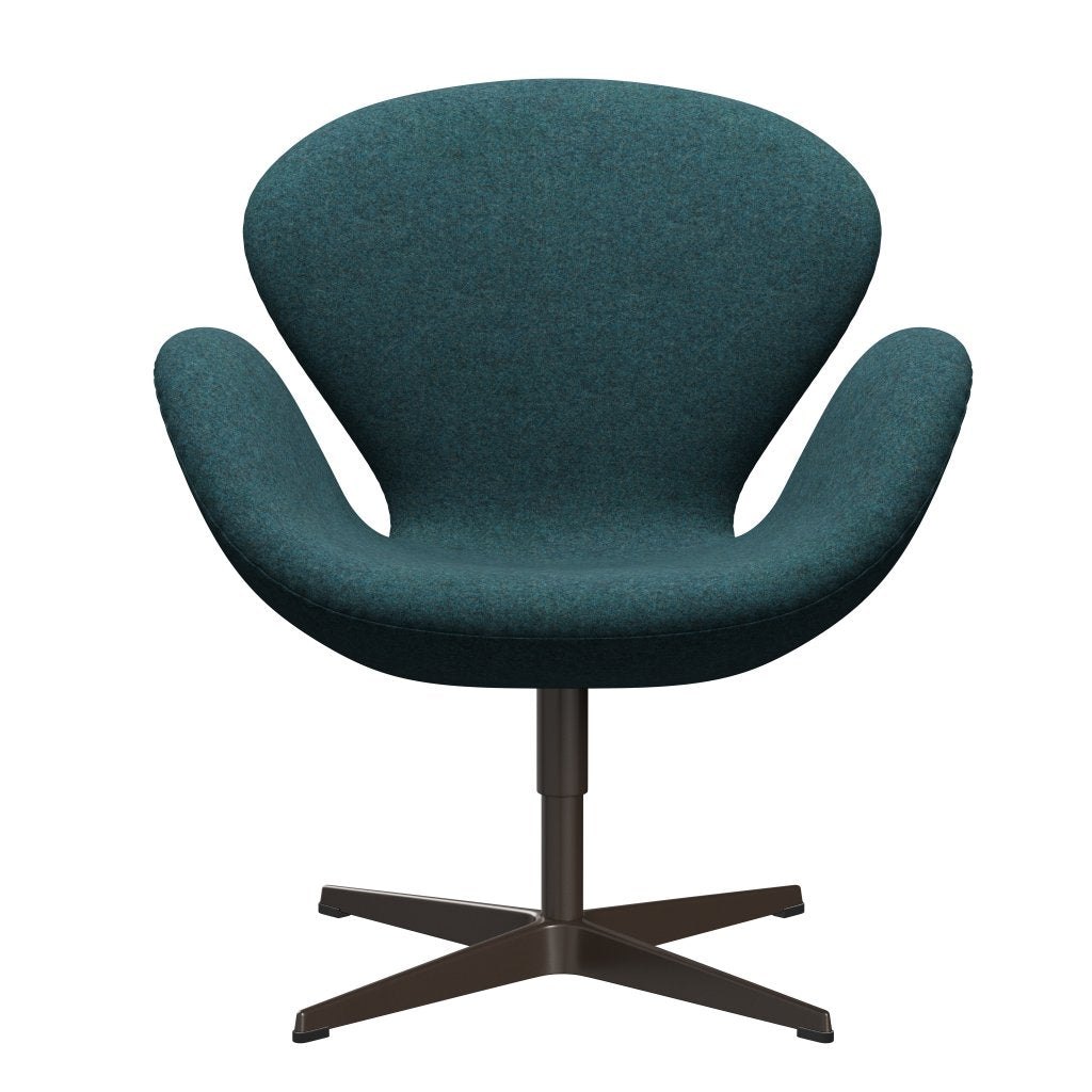 [product_category]-Fritz Hansen Swan Lounge Chair, Brown Bronze/Divina Md Turquoise Dark-Fritz Hansen-3320-DMD843-BBBASE-FRI-1
