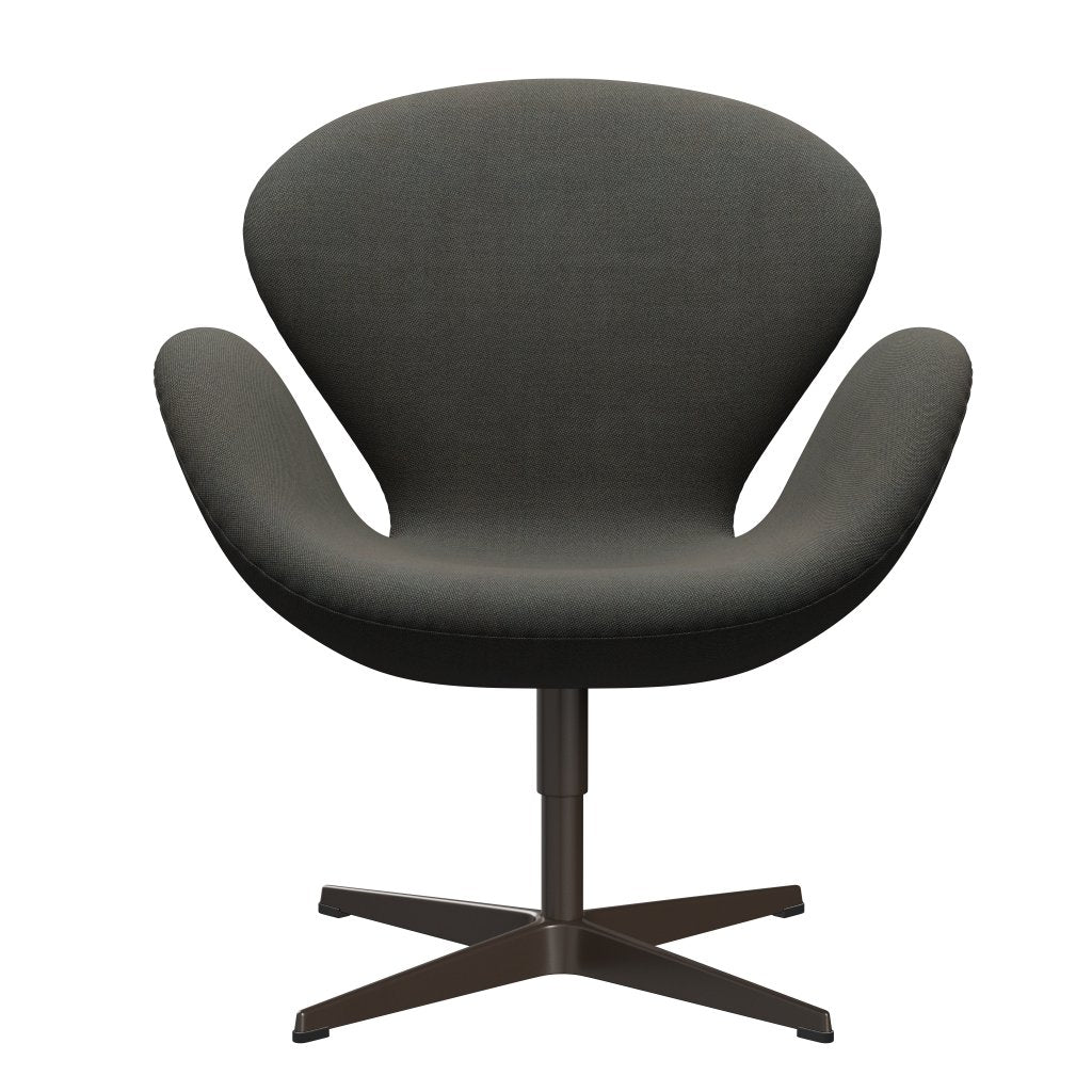 [product_category]-Fritz Hansen Swan Lounge Chair, Brown Bronze/Rime Dark Grey/Khaki-Fritz Hansen-3320-RIM271-BBBASE-FRI-1
