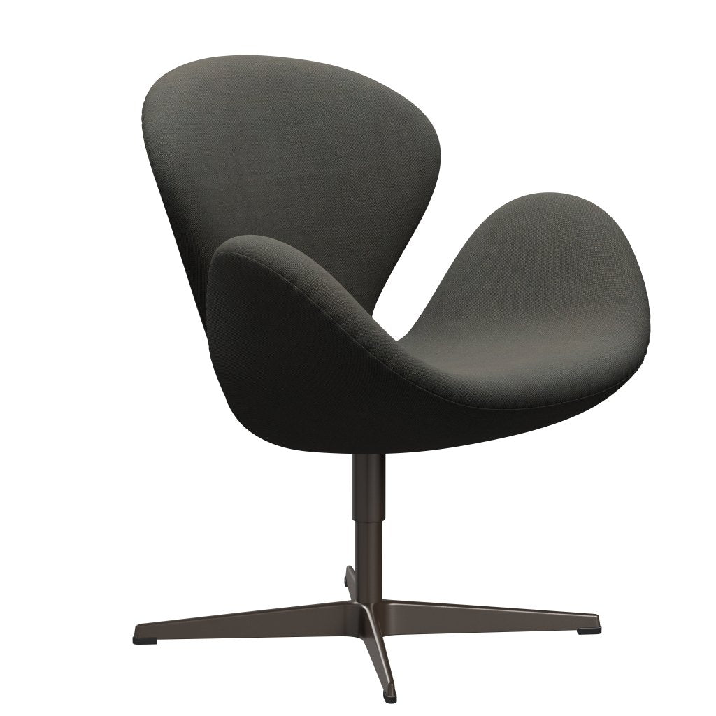 [product_category]-Fritz Hansen Swan Lounge Chair, Brown Bronze/Rime Dark Grey/Khaki-Fritz Hansen-3320-RIM271-BBBASE-FRI-2