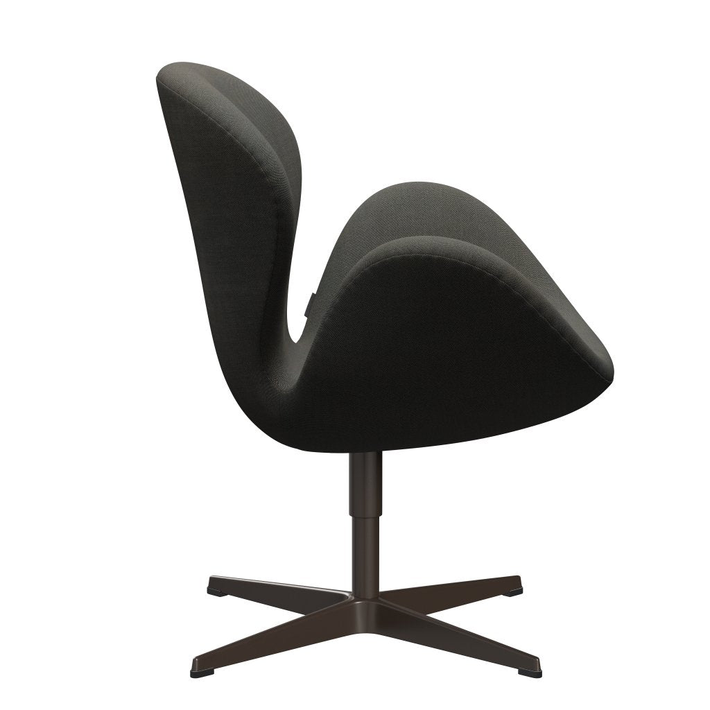 [product_category]-Fritz Hansen Swan Lounge Chair, Brown Bronze/Rime Dark Grey/Khaki-Fritz Hansen-3320-RIM271-BBBASE-FRI-3