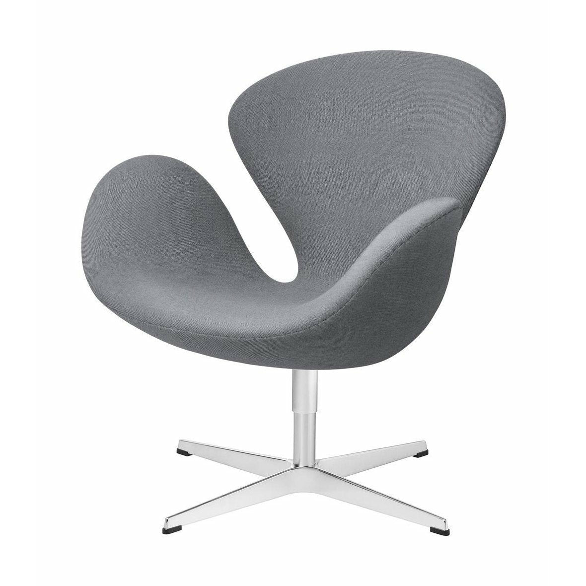 [product_category]-Fritz Hansen Swan Lounge Chair Fabric, Christianshavn Light Grey Uni-Fritz Hansen-3320-Alu-Christianshavn-1170-FRI-1