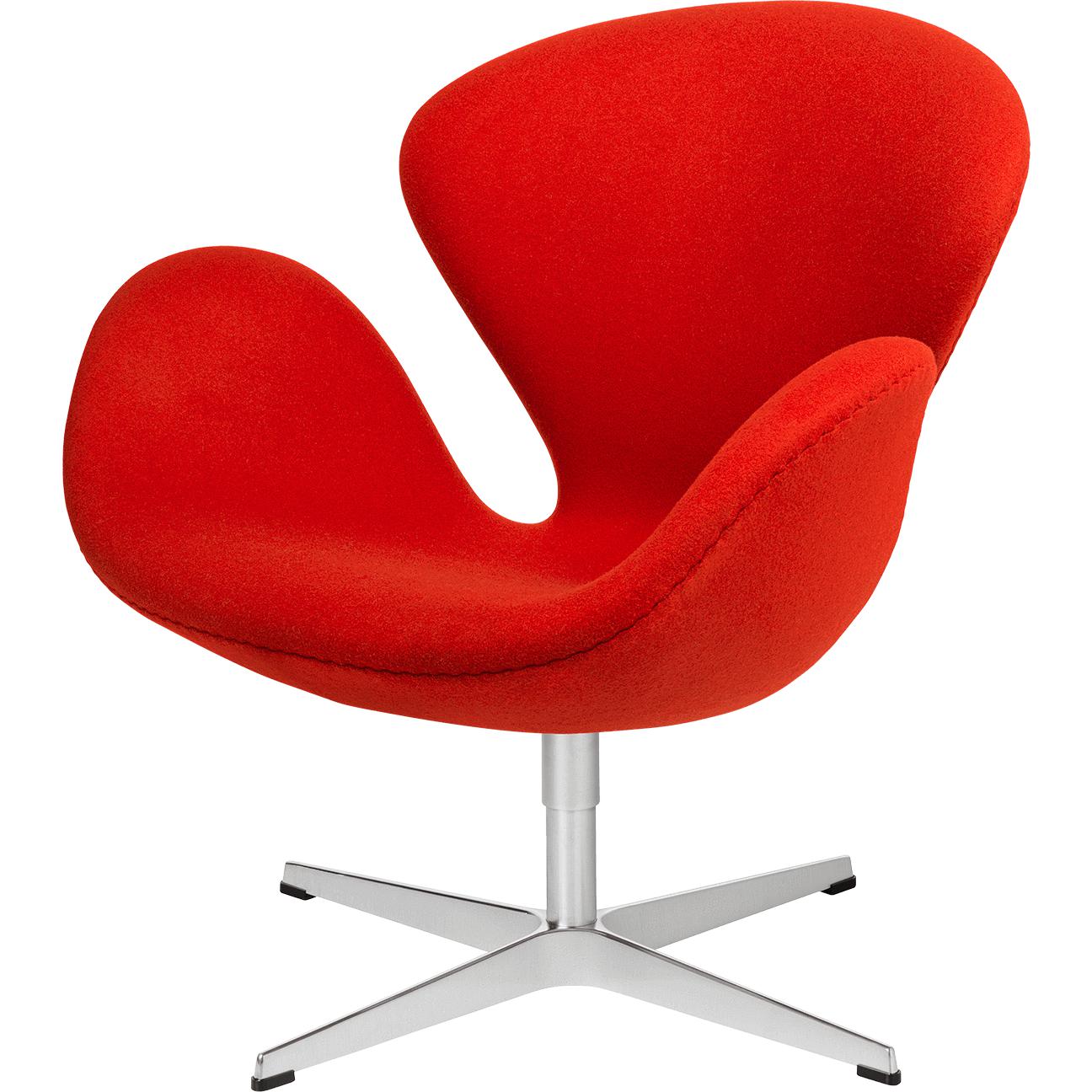[product_category]-Fritz Hansen Swan Lounge Chair Fabric, Divina Red-Fritz Hansen-3320-623-FRI-1