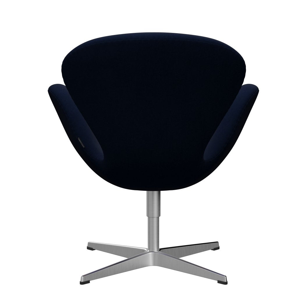 [product_category]-Fritz Hansen Swan Lounge Chair, Satin Brushed Aluminium/Comfort Dark Grey/Blue-Fritz Hansen-3320-C00040-SPAL-FRI-4