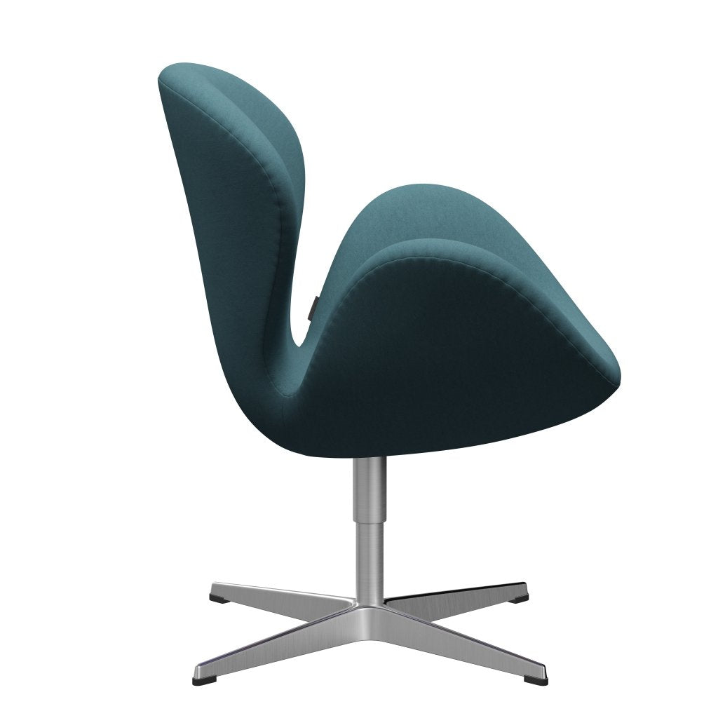 [product_category]-Fritz Hansen Swan Lounge Chair, Satin Brushed Aluminium/Comfort Light Grey/Blue-Fritz Hansen-3320-C00034-SPAL-FRI-3