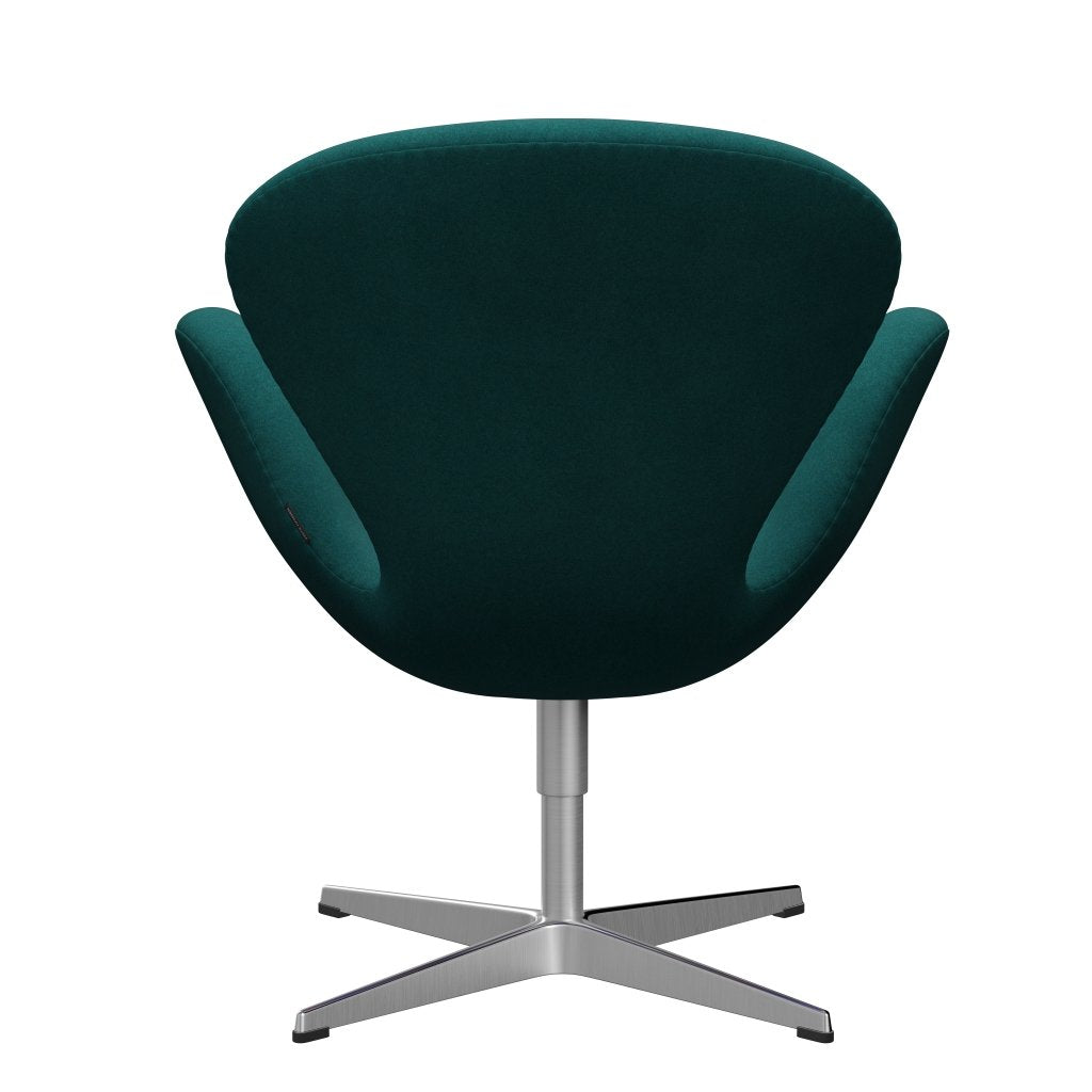 [product_category]-Fritz Hansen Swan Lounge Chair, Satin Brushed Aluminium/Divina Melange Coral Green-Fritz Hansen-3320-DIM821-SPAL-FRI-4