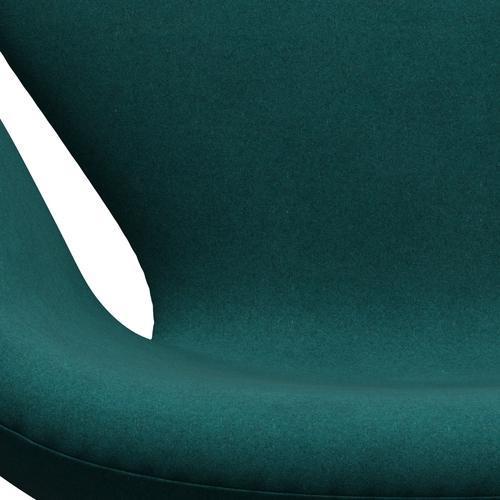 [product_category]-Fritz Hansen Swan Lounge Chair, Satin Brushed Aluminium/Divina Melange Coral Green-Fritz Hansen-3320-DIM821-SPAL-FRI-6