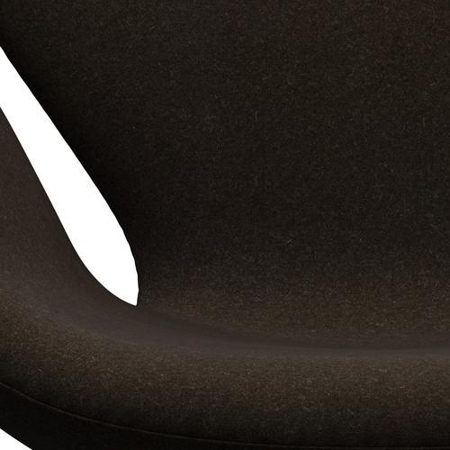 [product_category]-Fritz Hansen Swan Lounge Chair, Satin Brushed Aluminium/Divina Melange Dark Brown-Fritz Hansen-3320-DIM280-SPAL-FRI-6