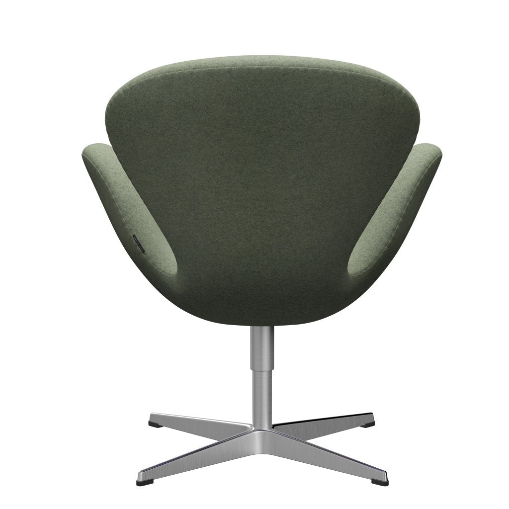 [product_category]-Fritz Hansen Swan Lounge Chair, Satin Brushed Aluminium/Divina Melange Light Green-Fritz Hansen-3320-DIM917-SPAL-FRI-4