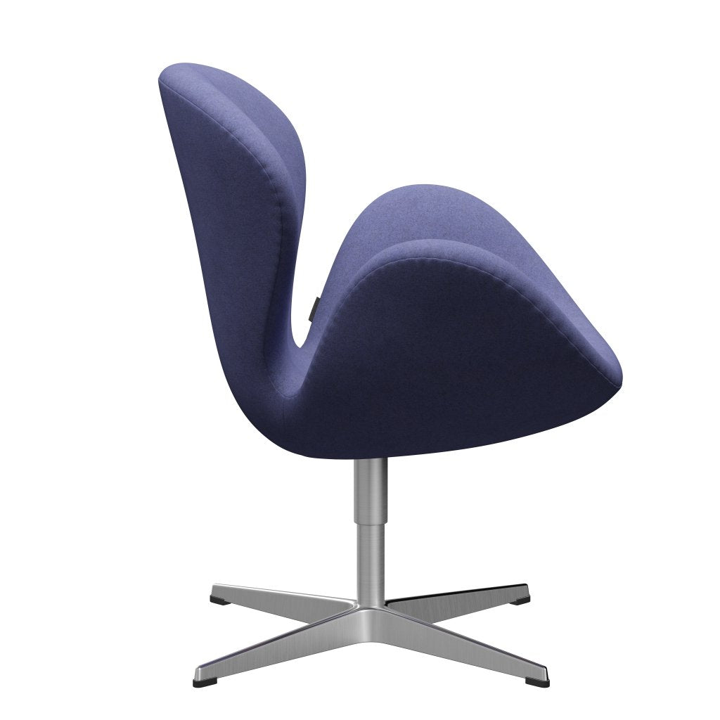 [product_category]-Fritz Hansen Swan Lounge Chair, Satin Brushed Aluminium/Divina Melange Violet Light-Fritz Hansen-3320-DIM647-SPAL-FRI-3