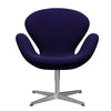  Swan™ Lounge Chair Satin Brushed Aluminium/Divina Violet Dark (692)