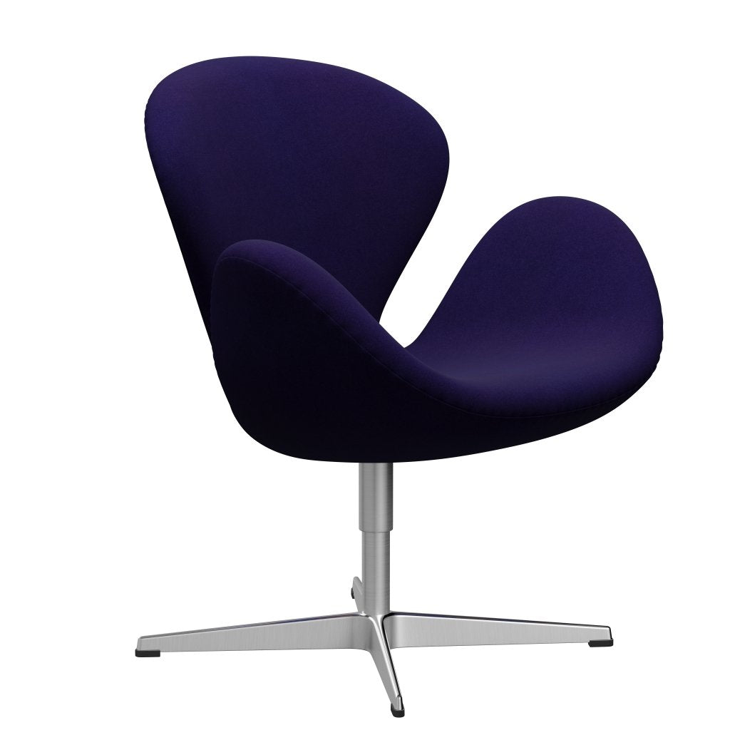 [product_category]-Fritz Hansen Swan Lounge Chair, Satin Brushed Aluminium/Divina Violet Dark (692)-Fritz Hansen-3320-DIV692-SPAL-FRI-2