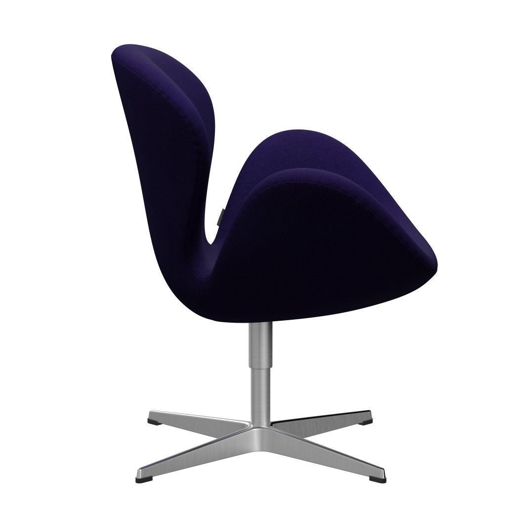 [product_category]-Fritz Hansen Swan Lounge Chair, Satin Brushed Aluminium/Divina Violet Dark (692)-Fritz Hansen-3320-DIV692-SPAL-FRI-3