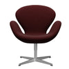  Swan™ Lounge Chair Satin Brushed Aluminium/Fame Dark Bordeaux
