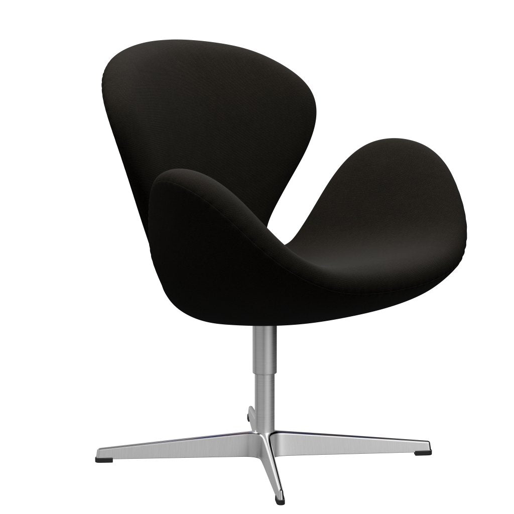[product_category]-Fritz Hansen Swan Lounge Chair, Satin Brushed Aluminium/Fame Dark-Fritz Hansen-3320-F61134-SPAL-FRI-2