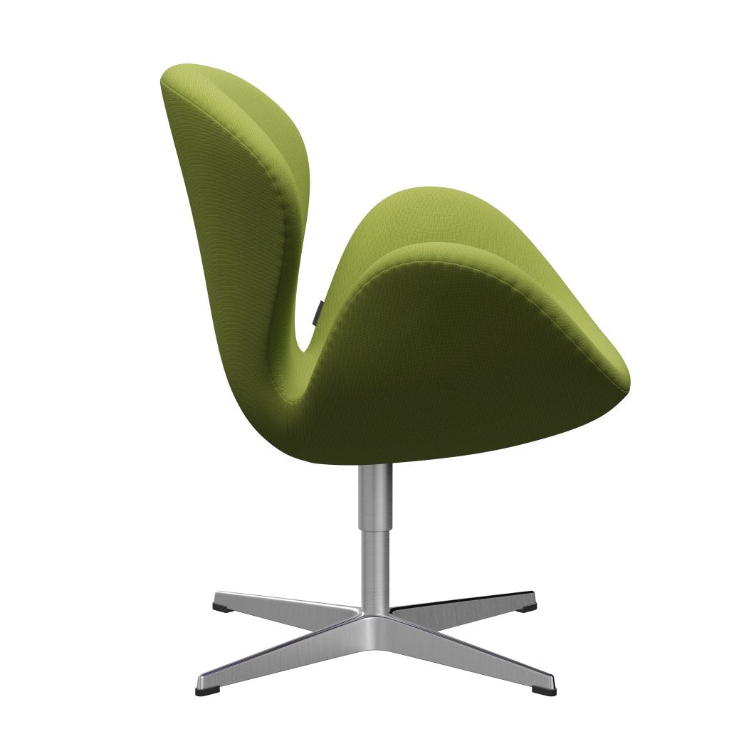 [product_category]-Fritz Hansen Swan Lounge Chair, Satin Brushed Aluminium/Fame Light Grass Green-Fritz Hansen-3320-F68145-SPAL-FRI-3