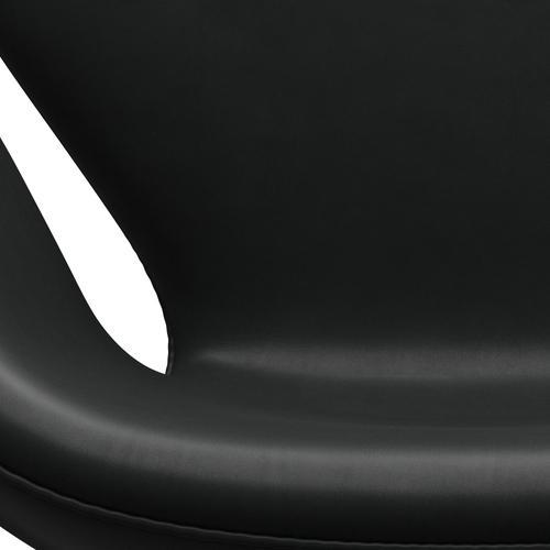 [product_category]-Fritz Hansen Swan Lounge Chair, Satin Brushed Aluminium/Grace Black-Fritz Hansen-3320-ELBLA-SPAL-FRI-6