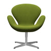  Swan™ Lounge Chair Satin Brushed Aluminium/Hallingdal Green