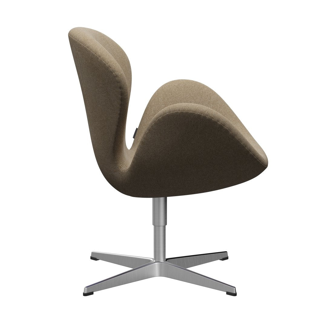 [product_category]-Fritz Hansen Swan Lounge Chair, Satin Brushed Aluminium/Hallingdal Sand Dark-Fritz Hansen-3320-HAL220-SPAL-FRI-3