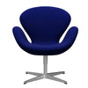  Swan™ Lounge Chair Satin Brushed Aluminium/Hallingdal Ultra Marine