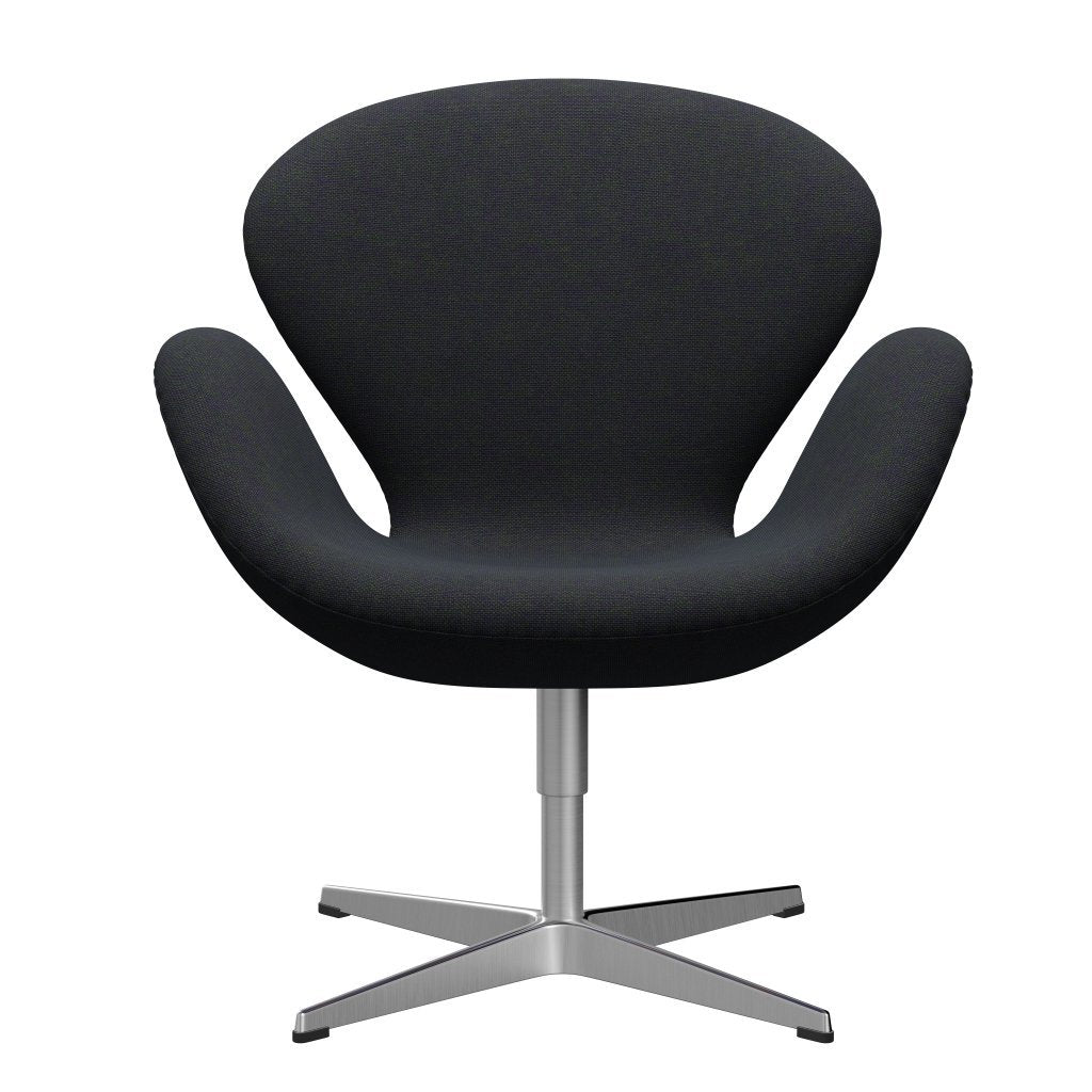 [product_category]-Fritz Hansen Swan Lounge Chair, Satin Brushed Aluminium/Hallingdal Violet/Green-Fritz Hansen-3320-HAL968-SPAL-FRI-1