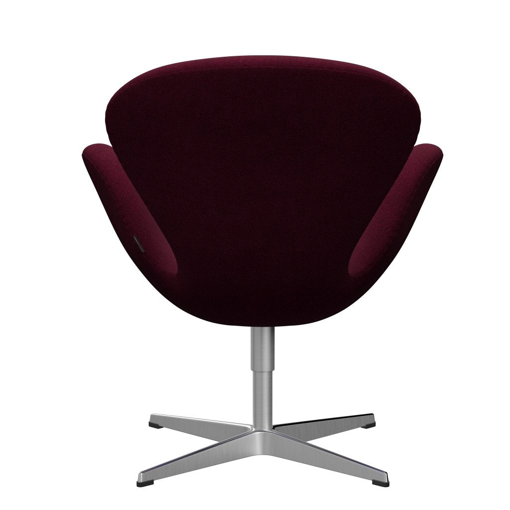 [product_category]-Fritz Hansen Swan Lounge Chair, Satin Brushed Aluminium/Hallingdal Wine Red/Violet-Fritz Hansen-3320-HAL573-SPAL-FRI-4