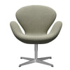  Swan™ Lounge Chair Satin Brushed Aluminium/Re Wool Lime Green/Natural