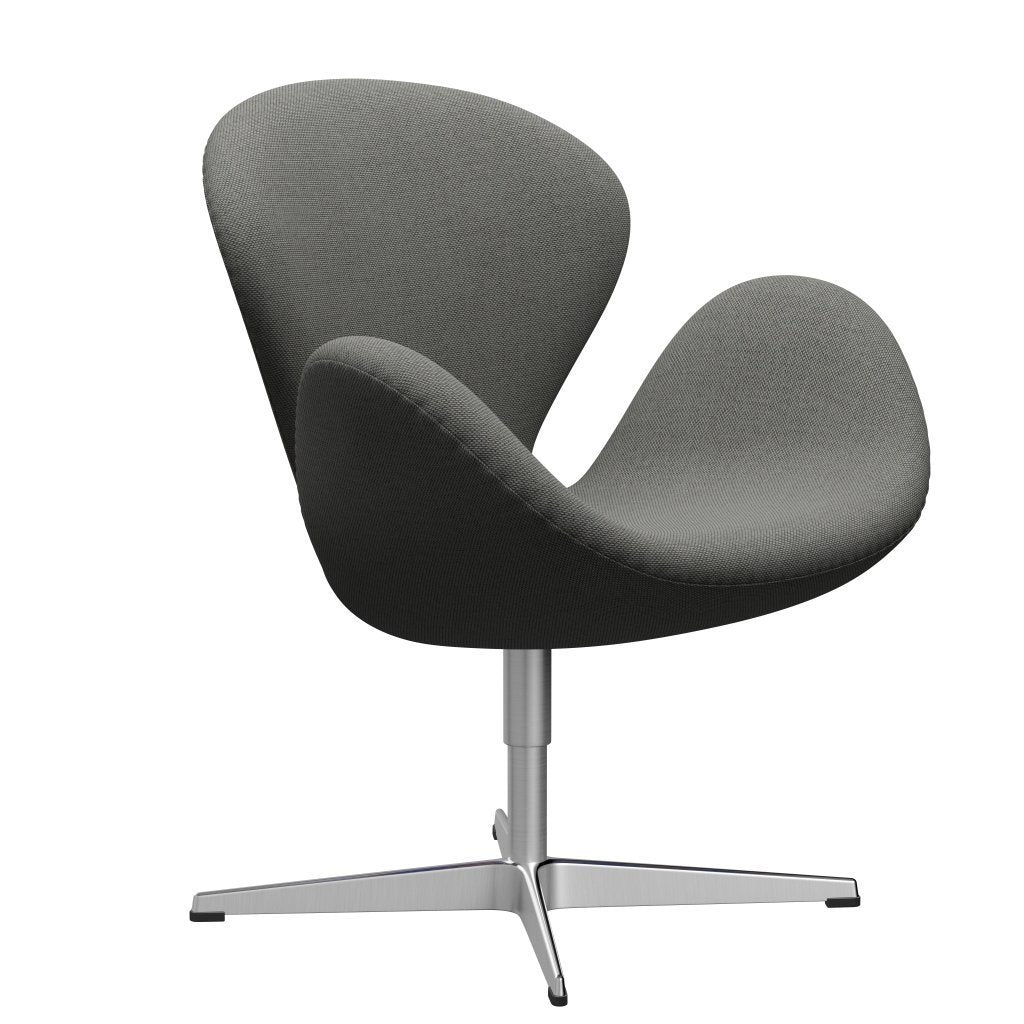 [product_category]-Fritz Hansen Swan Lounge Chair, Satin Brushed Aluminium/Re Wool Taupe/Natural-Fritz Hansen-3320-REW158-SPAL-FRI-2