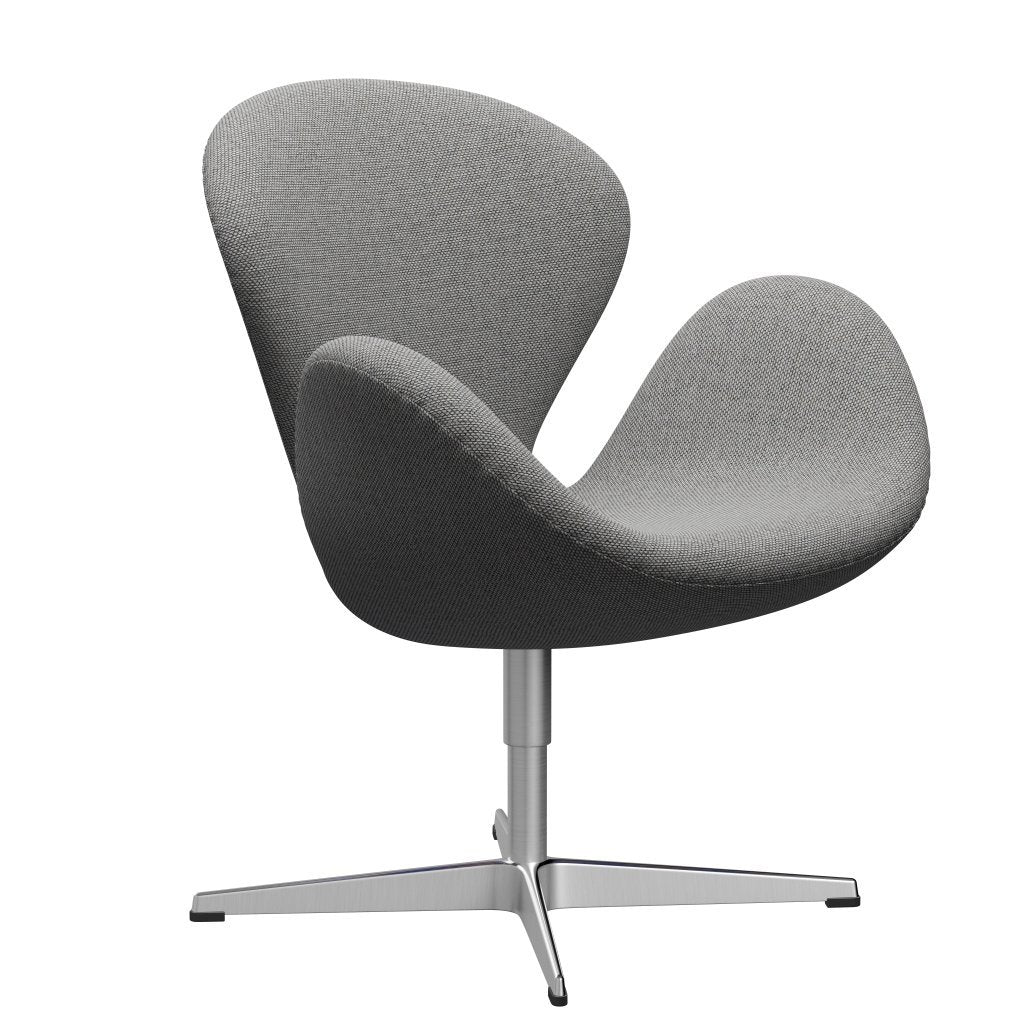 [product_category]-Fritz Hansen Swan Lounge Chair, Satin Brushed Aluminium/Re Wool Wool White/Natural-Fritz Hansen-3320-REW108-SPAL-FRI-2