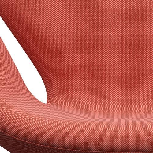 [product_category]-Fritz Hansen Swan Lounge Chair, Satin Brushed Aluminium/Steelcut Trio Pink/Orange-Fritz Hansen-3320-STR526-SPAL-FRI-6