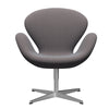  Swan™ Lounge Chair Satin Brushed Aluminium/Steelcut Trio Soft Blue/Brown/Black