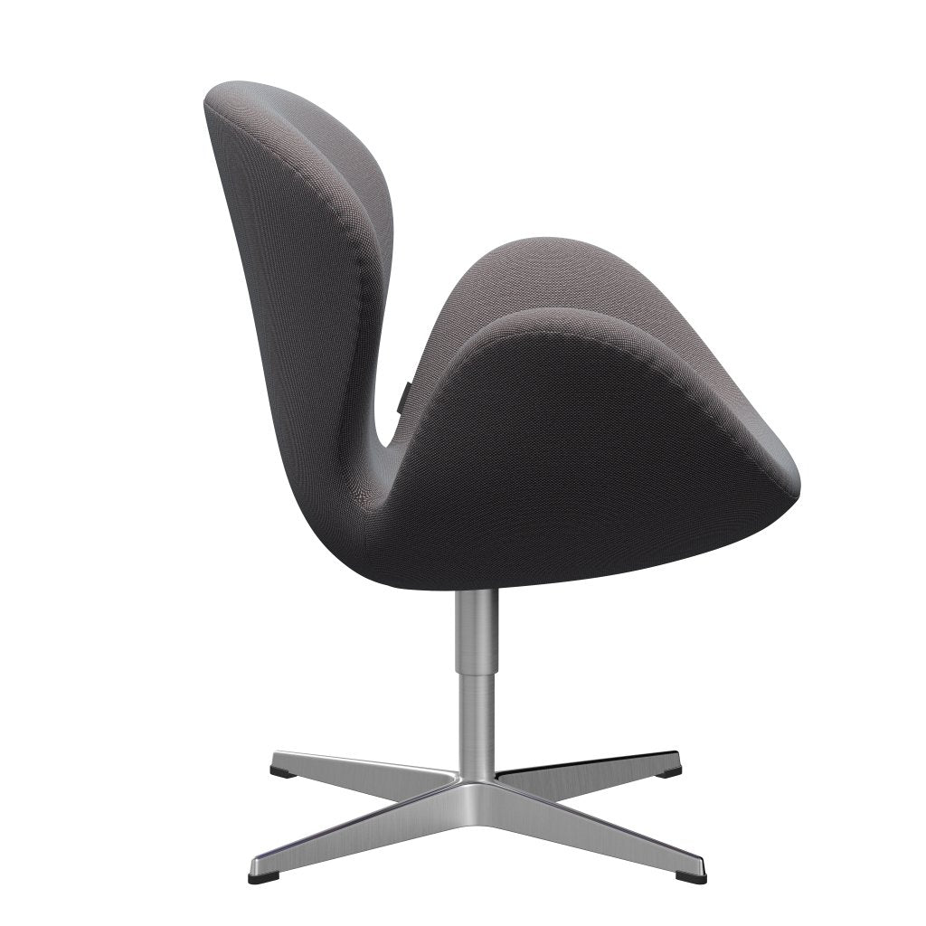 [product_category]-Fritz Hansen Swan Lounge Chair, Satin Brushed Aluminium/Steelcut Trio Soft Blue/Brown/Black-Fritz Hansen-3320-STR336-SPAL-FRI-3