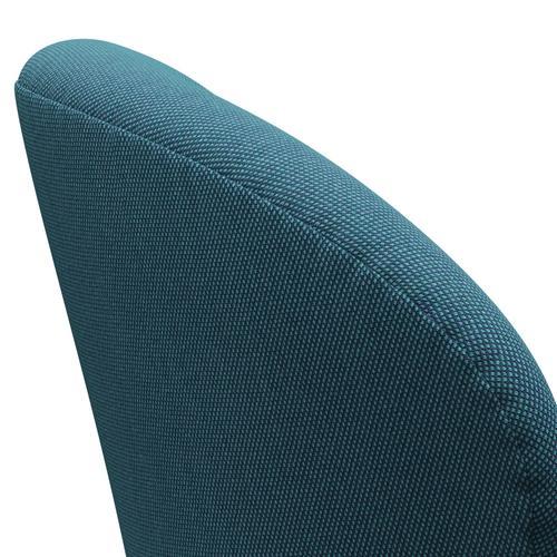 [product_category]-Fritz Hansen Swan Lounge Chair, Satin Brushed Aluminium/Steelcut Trio Turquoise-Fritz Hansen-3320-STR983-SPAL-FRI-5