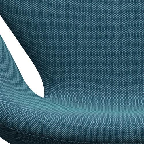 [product_category]-Fritz Hansen Swan Lounge Chair, Satin Brushed Aluminium/Steelcut Trio Turquoise-Fritz Hansen-3320-STR983-SPAL-FRI-6
