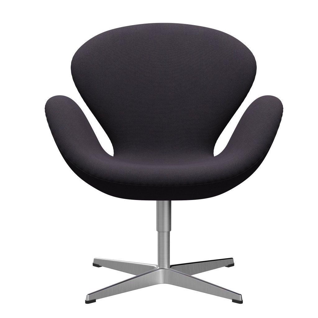 [product_category]-Fritz Hansen Swan Lounge Chair, Satin Brushed Aluminium/Steelcut Trio Warm Dark Blue-Fritz Hansen-3320-STR776-SPAL-FRI-1