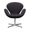  Swan™ Lounge Chair Satin Brushed Aluminium/Steelcut Trio Warm Dark Blue