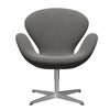  Swan™ Lounge Chair Satin Brushed Aluminium/Steelcut Trio White/Black