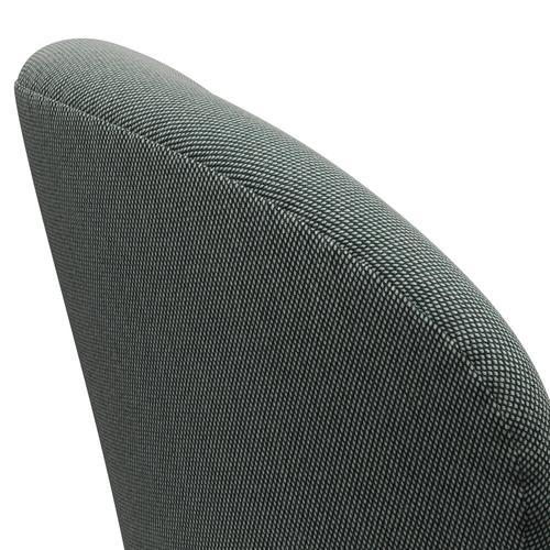 [product_category]-Fritz Hansen Swan Lounge Chair, Satin Brushed Aluminium/Steelcut Trio White/Dark Green-Fritz Hansen-3320-STR916-SPAL-FRI-5