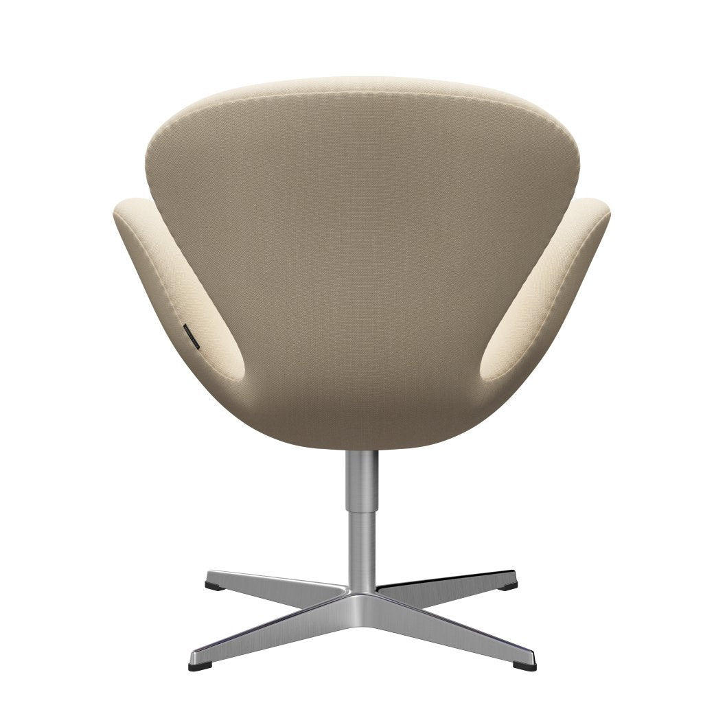 [product_category]-Fritz Hansen Swan Lounge Chair, Satin Brushed Aluminium/Steelcut White-Fritz Hansen-3320-STI110-SPAL-FRI-4
