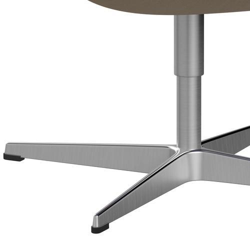[product_category]-Fritz Hansen Swan Lounge Chair, Satin Brushed Aluminium/Steelcut White-Fritz Hansen-3320-STI110-SPAL-FRI-7